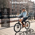thumbnail image 5 of Helokeep M2601 26" Adults Electric Bike, 750W Peak Motor, 48V Removable Battery, 7-Speed, 35 Miles Range, 20MPH, Dual Disc Brakes, Orange, 5 of 9