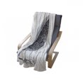 thumbnail image 4 of Grey Soft Flannel Fleece Throw Blanket, Image of a Dated Antique Classical Quill Pen Feather with Leaf Motifs on Side, Cozy Plush for Indoor and Outdoor Use, 50" x 60", Grey Black, by Ambesonne, 4 of 6