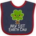 thumbnail image 3 of Inktastic My 1st Earth Day 2021 Boys or Girls Baby Bib, 3 of 4