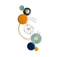 thumbnail image 1 of Reloj de pared de metal Diseño de arte Movimiento silencioso Reloj de pared creativo moderno Decorativo Sin tictac para Loft Dormitorio , Vertical BLESIY Reloj de pared decorativo, 1 of 8