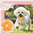 thumbnail image 2 of Dog Collar – Adjustable Sparkly Flower Pet Neckband with Bell,Bling Jewelry for Small Dogs Cats,Fashionable Floral Accessory, 2 of 7
