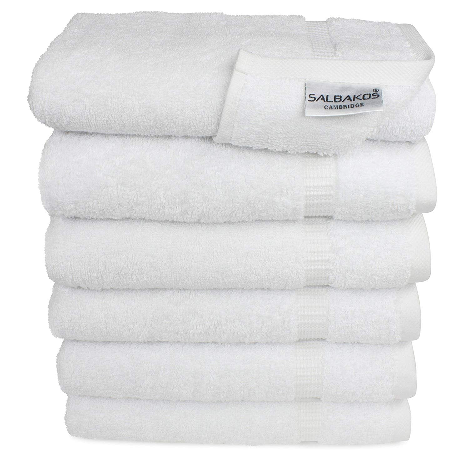 SALBAKOS Premium Organic Turkish Cotton Hand Towels 6Pack, 700 GSM
