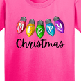 thumbnail image 4 of Inktastic Merry Christmas Rainbow Holiday Lights Youth T-Shirt, 4 of 5