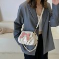 thumbnail image 4 of Bolso pequeño con lazo para mujer, moderno bolso de nube plisado, informal, moderno, con correa de hombro cruzada, 4 of 6
