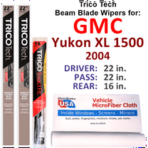 2004 GMC Yukon XL 1500 Beam Blade Wipers (Set of 3) w/Rear Wiper