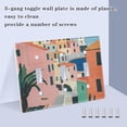 thumbnail image 3 of Yayeee Toggle Light Switch Wall Plate 2-Gang 4.56"x4.48" Decorative Outlet Cover, Art City, 3 of 7
