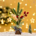 thumbnail image 3 of 1 pieza de mini adornos para árboles de Navidad, plantas en macetas, escena de arreglo de escritorio, decoraciones de simulación, árbol pequeño de Navidad, 3 of 5