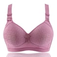 thumbnail image 2 of YYDGH Double Support Wireless Bra Lace Bra with Stay-in-Place Straps Full-Coverage Wirefree Bra Tagless for Everyday Wear Purple 44C, 2 of 4