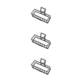 thumbnail image 3 of Qarigey Clips de garra Estilo simple grande Estilo simple Grip Accesorios de decoración geométrica Día de San Valentín Blak oscuro / Type1 NO1 Qarigey CBP220732, 3 of 6
