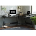 thumbnail image 3 of CubiCubi 67 x 47inch L Shaped Desk Modern Computer Home Office Writing Study Workstation Desk, Drawers Black, 3 of 7