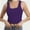 Purple, variant on Women's Sleeveless Racerback Crop Tank Top Camisole Backless Scoop Neck Shirts