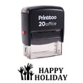 thumbnail image 1 of Printtoo HAPPY HOLIDAY Self Inking Rubber Stamp Office Stationary Custom Stamp-Black, 1 of 2