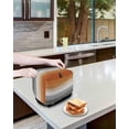 thumbnail image 3 of Orange Gray Toaster Cover 4 Slice, Large Kitchen Appliance Covers, Farmhouse Retro Gradient Wooden Grain Toaster Oven Cover with Loop, Bread Machine Cover Polyester Dust Cover Protection, 3 of 4