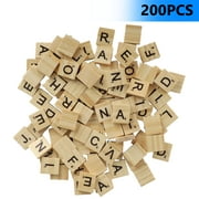 Wood Letter Tiles, PASEO Scrabble Tiles A-Z Capital Letter for Craft, DIY Wood Gift Decoration, Making Alphabet Coasters and Scrabble Crossword Game for Kids Children