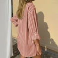thumbnail image 5 of Horkkom Striped Shirt Women Long Sleeve Button Down Shirts Fall Casual Loose Work Tops with Pocket L, 5 of 8