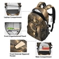 thumbnail image 5 of JIALIOU 14" Laptop Backpack Waterproof Airline Approved Stylish Casual Daypack for Travel Business College Work, Abstract Bronze Geometric, 5 of 8