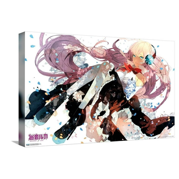 Hatsune Miku - Megurine Luka Canvas Wall Poster, 14.725" x 22.375"