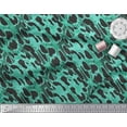 thumbnail image 2 of Soimoi Green Cotton Duck Fabric Leopard Animal Skin Decor Fabric Printed Yard 42 Inch Wide, 2 of 3