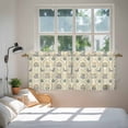 thumbnail image 3 of Yellow Flower Pattern Tier Curtains 24 Inch Length, Vintage Botanical Floral Simple Yellow Cafe Short Curtains for Bathroom Sink, Small Kitchen Curtain Light Filtering Drapes 2 Panels 27.5"Wx24"L, 3 of 8