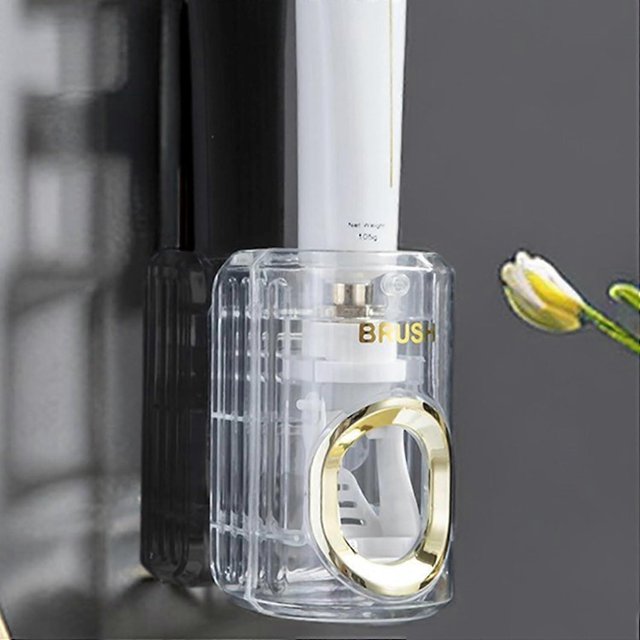 Toothbrush Holder Wall Mounted, Automatic Toothpaste Dispenser Toothpaste Holder Toothpaste Dispenser Wall Mounted Toothpaste Squeezer