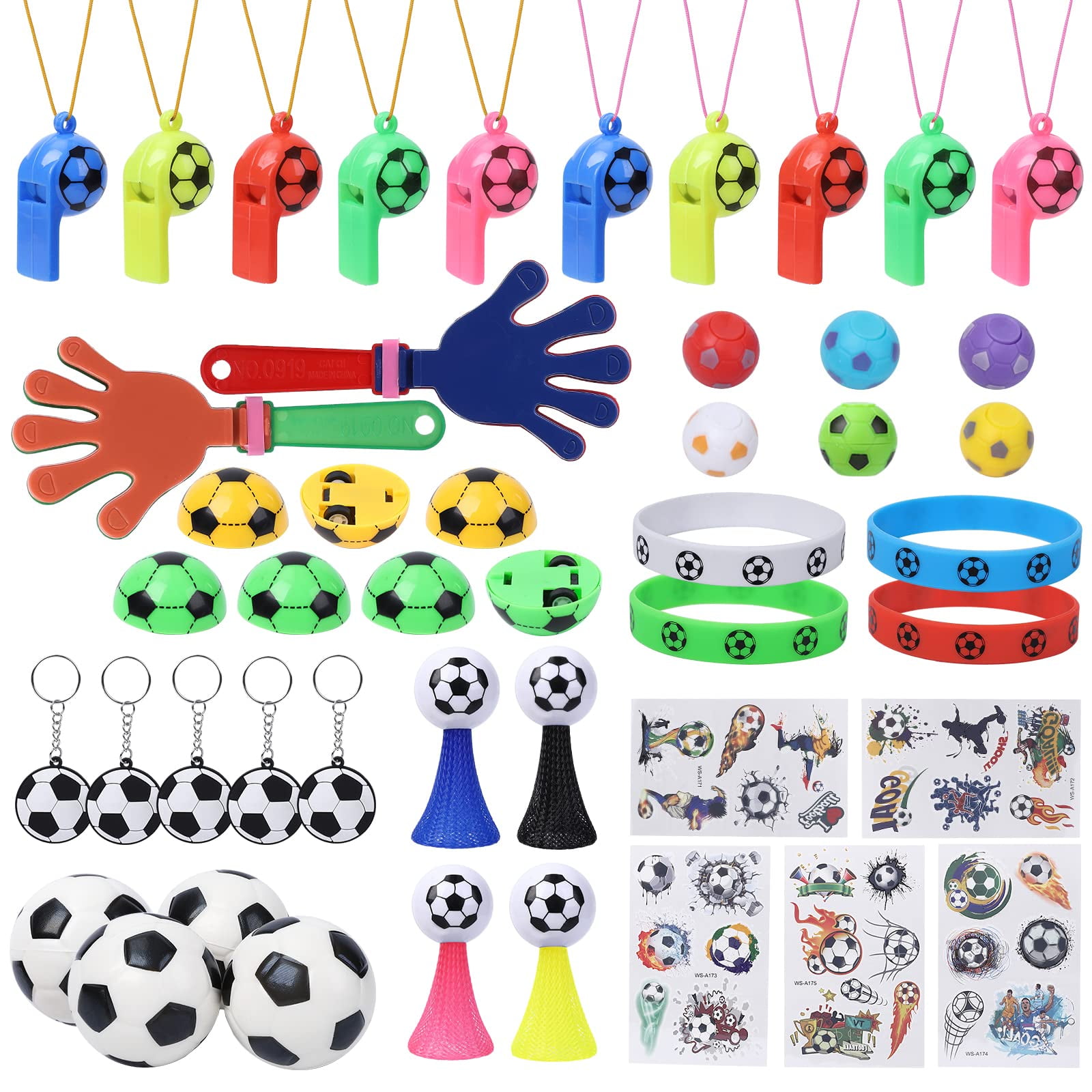 Soccer Party Set,47 PCS Football Party Bag Fillers for Kids for Soccer Theme Birthday Sports