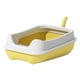 thumbnail image 5 of Caja de arena para gatos Caja de arena para gatos, parte superior abierta y protección contra derrames Lados altos con Amarillo, 5 of 9