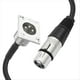 thumbnail image 4 of Cable XLR Tipo D (Paquete de 2), Conector Pasante, Conector XLR Macho A Hembra para Caja de Escenario Premium, Panel de Conexión y Montaje en Panel., 4 of 5