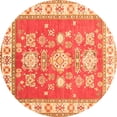 thumbnail image 1 of Ahgly Company Indoor Round Geometric Orange Traditional Area Rugs, 4' Round, 1 of 1