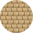 thumbnail image 1 of Ahgly Company Indoor Square Patterned Chrome Gold Yellow Area Rugs, 3' Square, 1 of 6