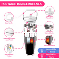 thumbnail image 6 of 30oz Tumbler with Handle - Gift for Fans and Music Albums Lovers - Reusable, Leakproof Flip and Straw - Stainless Steel Vacuum Insulated White Travel Coffee Mug Cup - Fits Car Holder, 6 of 7