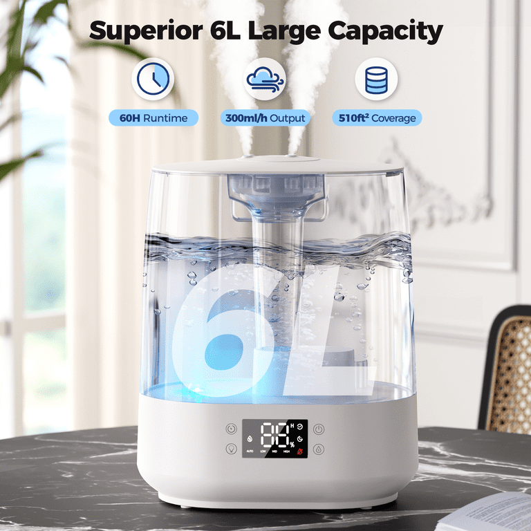 Patbrela 6L Cool Mist Humidifier with Smart Humidity Control photo 2