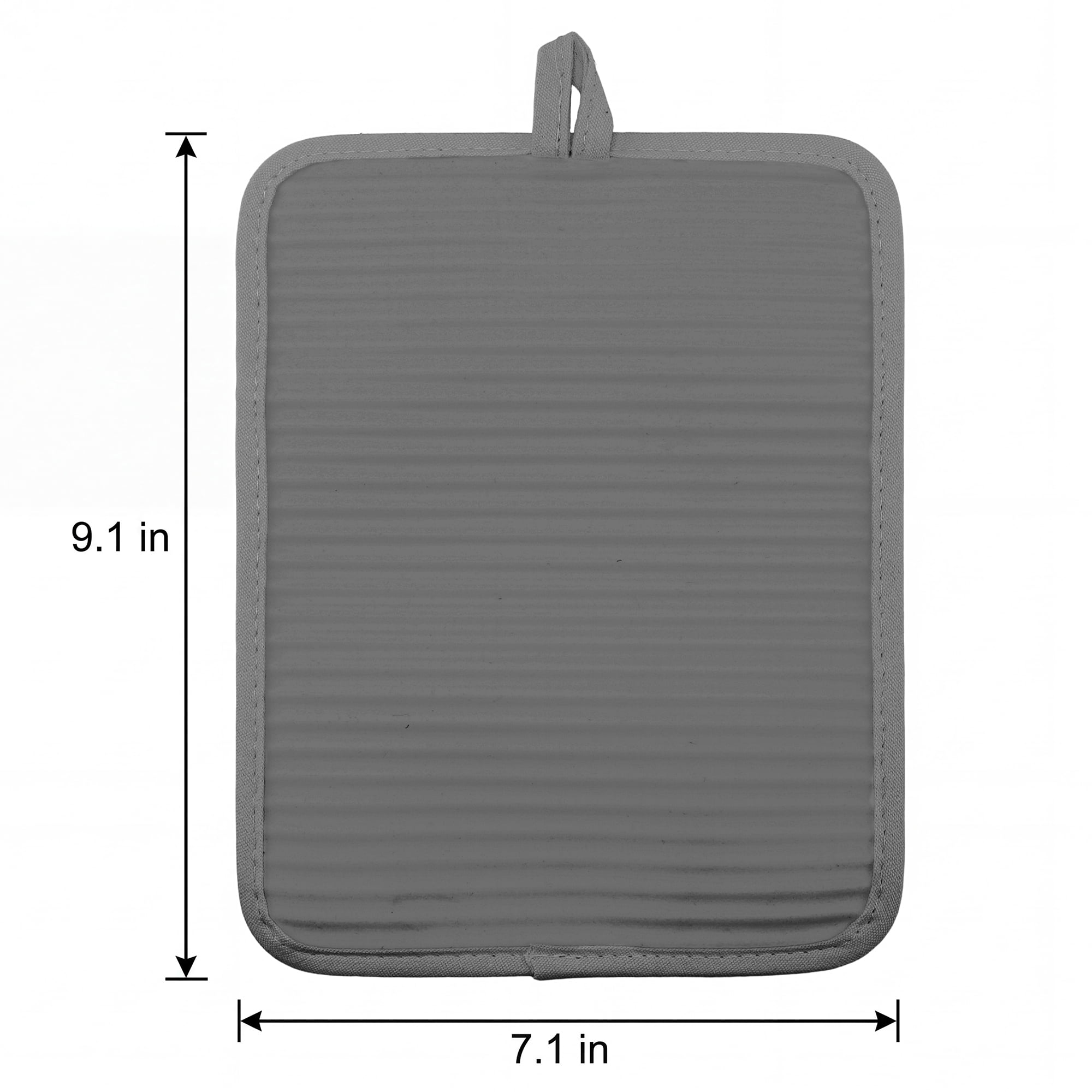 Unique Bargains Heat Resistant Trivets Non-Slip Hot Pads Dark Gray 9.1"x 7.1"