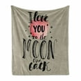 thumbnail image 1 of I Love You Soft Flannel Fleece Throw Blanket, My Valentine Romantic Attraction Couples Celebration Design, Cozy Plush for Indoor and Outdoor Use, 50" x 60", Beige Black Pale Pink, by Ambesonne, 1 of 6