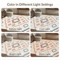 thumbnail image 7 of ODIKA 6'x9' Sky And Terracotta Geometric Washable Area Rug Intricate Modern Patterns with Classic Flair for Dining Room, Under Table, Office Décor, Non-Slip Chair-Friendly, 7 of 7