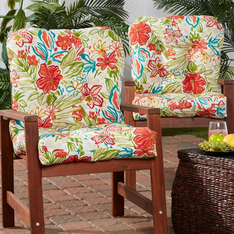 Greendale Home Fashions Outdoor Chair Cushion Set, Breeze Floral