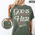 thumbnail image 2 of "God Is Within Her, She Will Not Fall" Psalm 46:5 T-Shirt – Christian Faith Graphic Tee with Inspirational Bible Verse in Comfort Colors Style, 2 of 6