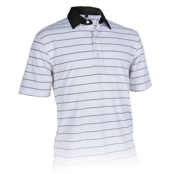 Monterey Club Men's Constant Stripe Texture Golf Polo Shirt #3604