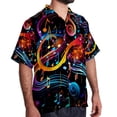 thumbnail image 2 of Note Men's Printed Casual Button Down Short Sleeve Beach Shirts, 2 of 6