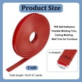 thumbnail image 2 of 5m/16.4 Ft Brown U-Shape Edge Banding 0.6 Inch ID Self Adhesive Edge Protector 0.7 Inch Wide Flexible Furniture Edge Protector U-Shape Veneer Edging for Table Cabinet Shelf Repair for DIY, 2 of 6