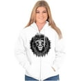 thumbnail image 4 of Lion Jungle Symbolic Spirit Animal Unisex Fleece Graphic Zip Up Hoodie Brisco Brands 2X, 4 of 5