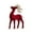 E, variant on Reindeer Christmas Decorations, Glitter Deer Figurine Set for Mantle, Tabletop, and Centerpiece Displays, Holiday Home and Party Decor