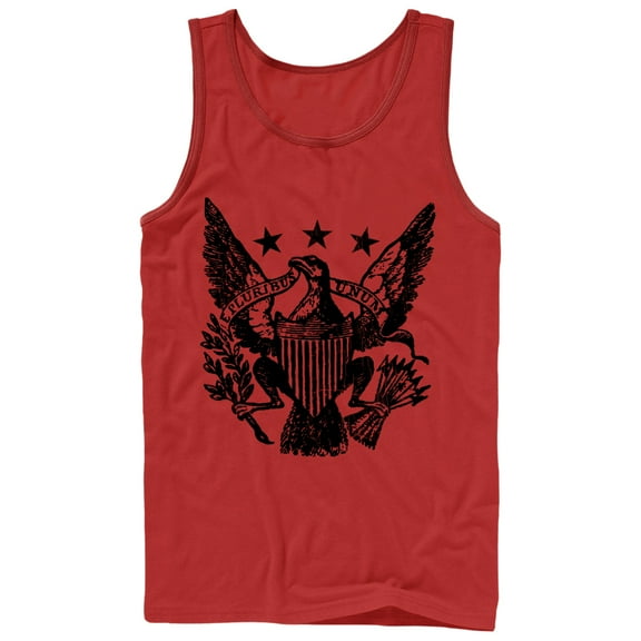 Men's Lost Gods E Pluribus Unum America Eagle  Tank Top Red 2X Large