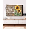 thumbnail image 3 of Sunflower Outdoor TV Cover 48 to 50 inch You Are My Sun Shine Vintage Brown Wood Board Waterproof Dustproof TV Covers for Outside with Zipper Remote Control Pocket Flat Screen Protectors, 3 of 7