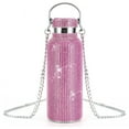 thumbnail image 2 of Termo de diamantes de 500 ml con cadena, termo con cristales de imitación, botella de agua con purpurina, regalo para niña y mujer (rosa), 2 of 8