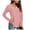 Womens Clothing Pink, variant on Womens V Neck T Shirts, Long Sleeve Shirts for Women Fall Casual Vintage Loose Fit Solid Color Crewneck Tees Workout Tops S-2XL
