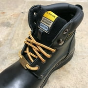 B&Q 4 Pairs 5mm Thick Heavy Duty Yellow Brown Hiking Work Boot Laces Shoelaces Strings Replacement for Men Women 39 40 48 54 55 60 63 72 Inches