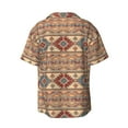 thumbnail image 2 of Daiia Traditional Tribal Aztec Men's Linen Shirts Short Sleeve Casual Shirts Button Down Shirt for Men Beach Summer Wedding Shirt-3X-Large, 2 of 7