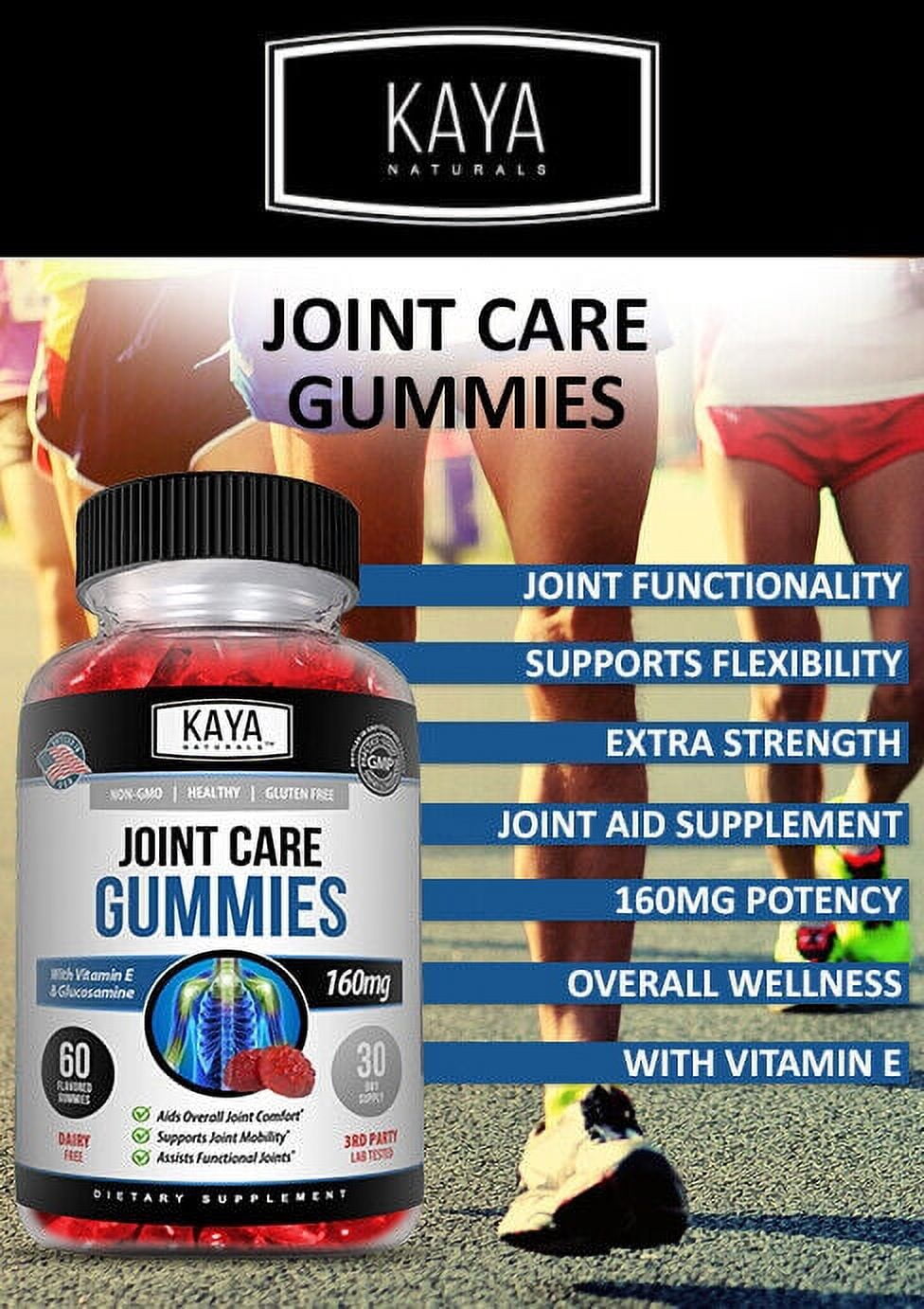 Kaya Natural Joint Care Gummies, 60 Count Pack of 2
