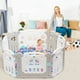 thumbnail image 1 of Costway Parque plegable con 10 paneles para niños, centro de actividad con mesa silla puerta con cierre y juguetes educativos, corral para interior y exterior, 1 of 1