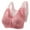 Pink+Hot Pink, variant on XFLWAM Daisy Front Closure Push Up Bra for Women Plus Size Wireless Comfort Breathable Full Support No Underwire Daily Wear Bra 2 Pack